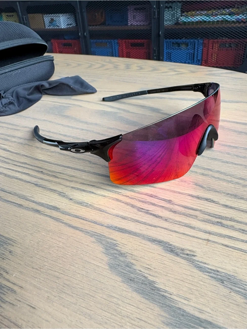 Oakley EVZero Prizm Road Sunglasses with Red-Purple Mirrored Lens